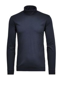 plussize: Nadměrná velikost: Ragman, Gładki pulower z golfem z dżerseju, dla osób wysokich Granatowy