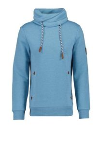 plussize: Nadměrn&aacute; velikost: Ragman, Bluza ze st&oacute;jką i naszywką z logo Jasnoniebieski