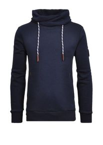 plussize: Nadměrn&aacute; velikost: Ragman, Bluza ze st&oacute;jką i naszywką z logo Granatowy