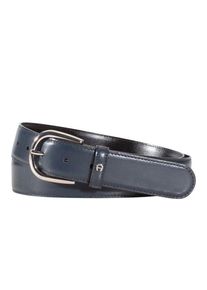 Plus size : Aigner, Business belt with rounded buckle in a Navy Blue