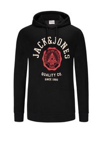 Jack & Jones Nadměrn&aacute; velikost: Jack & Jones, Mikina s kapuc&iacute; s potiskem loga Čern&aacute;