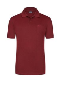 Plus size : Ragman, Mottled look polo shirt in a Bourdeaux