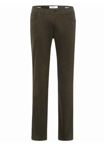 Plus size : Brax, Five-pocket cotton trousers with delicate pattern, Hi-Flex in a Olive