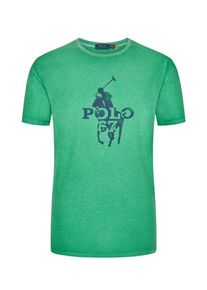 plussize: Nadměrná velikost: Polo Ralph Lauren, T-shirt z nadrukiem logo Zielona