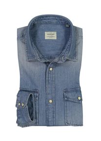 Jack & Jones plussize: Nadměrná velikost: Jack & Jones, Koszula jeansowa z kieszeniami na piersiach Niebieski