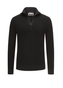 Jack & Jones Plus size : Jack & Jones, Sweater with troyer collar in a Black
