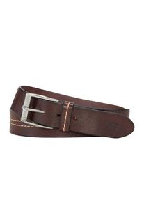 Plus size : Camel Active, Belt made of embroidered grained leather in a Brown