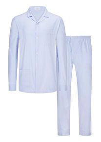 Plus size : Novila, Pyjamas with micro pattern, Patrick in a Light Blue