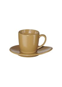 Asa espresso kop en schotel, ocra