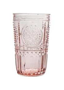 Bormioli Rocco Set 4 Bicchieri Romantic, in Vetro, Rosa, 34cl