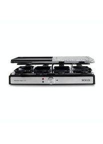 SOGO Parrilla Raclette Para 8 Personas - Lisa + Piedra - 1300W