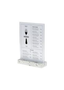 Europel Soporte de tarjetas A4 de polystone blanco, paquete 8 unidades, 351020