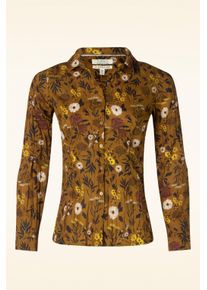 seasalt Larissa Floral Dye Plant Grain Bluse in Curry
