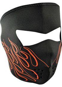 Zan Headgear Flame, masque facial , couleur: Noir/Orange , taille: Taille unique