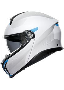 AGV Tourmodular Frequency, kask z klapką , kolor: Jasnoszary/Czarny/Błękitny , rozmiar: L