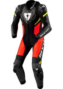 Revit Hyperspeed 2, costume en cuir 1pcs. perforé , couleur: Noir/Rouge Néon/Gris/Jaune Néon , taille: 54