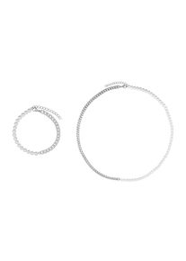 Heideman Parure de bijoux 'Jeremy' Homme argent, blanc taille One Size