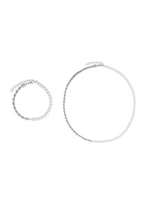 Heideman Parure de bijoux 'Daven' Homme argent, blanc taille One Size
