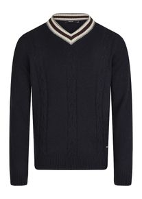 HECHTER PARIS Heren Trui beige / donkerblauw / bruin / grijs XL