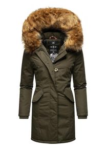 Marikoo Dames Winterparka 'Karmaa' olijfgroen L