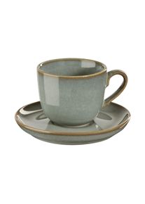 Asa koffie/-cappuccino kop en schotel, eucalyptus