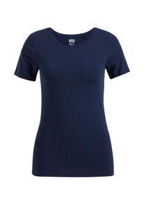 WE Fashion Kvinnor T-shirt mörkblå Storlek XS