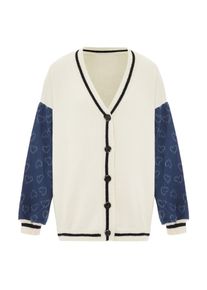 SANIKA Dames Gebreid vest blauw / blauw denim / zwart / wolwit M