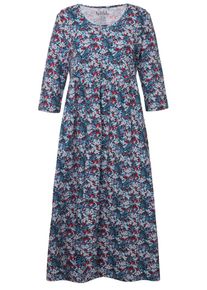 Ulla Popken Dames Jurk marine / lichtblauw / donkerrood 42-44