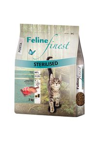 2kg Sterilised Pollo & Pesce Feline Finest Porta 21 crocchette gatti