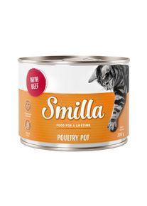 Smilla Adult XXL-Brokken Gevogelte Kattenvoer.- Bestel ook natvoer: 6 x 200 g Smilla Gevogeltepannetje met Rund