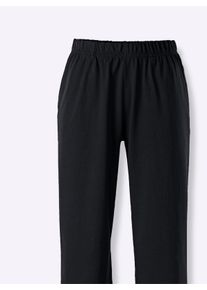 Dames Capribroek met wijde pijpen in zwart ,maat 38, WITT, 100% Katoen