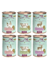 12x400g Pack mixto 3 variedades Terra Canis Menú sin cereales comida húmeda para perros