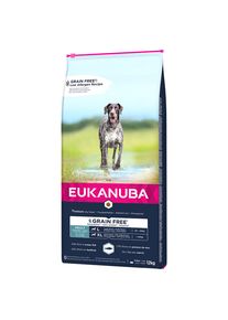 Lots économiques eukanuba.- Grain Free Adult Large Breed avec du saumon (2 x 12 kg)