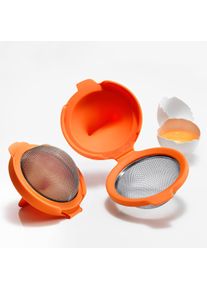 LEKUE Lékué Egg Poacher, Eier-Pochierform, spülmaschinenfest, 2er Set