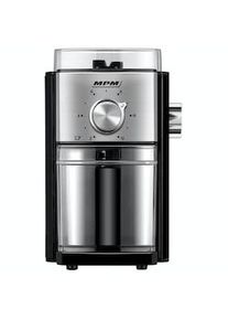 MPM MMK-08 Molinillo Café Profesional Eléctrico Sistema Muelas de Acero 17 Niveles Molido, Depósito 350gr, Negro, 150W