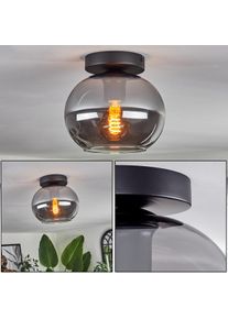 hofstein Apedo Plafondlamp - Glas Rookkleurig, 1-licht