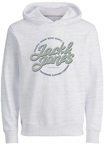 Jack & Jones Jack & Jones Junior JJMinds Sweat Hood JNR Kinder-Kapuzenpulli weiß