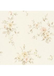 Bricoflor - Papier peint 372338 Papier Peint Romantique - Beige, Crème