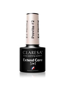 Claresa Extend Care 5 in 1 Provita Base Nagellak voor Gel Nagels met Regenererende Werking Tint #2 5 g
