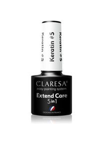 Claresa Extend Care 5 in 1 Keratin Base Nagellak voor Gel Nagels met Voedende Werking Tint 5 g