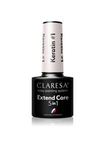 Claresa Extend Care 5 in 1 Keratin Base Nagellak voor Gel Nagels met Voedende Werking Tint #1 5 g