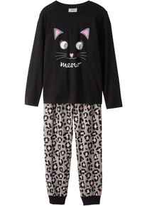 Lapset Tytt&ouml;jen pyjama (2-osainen setti), harmaa, 104/110, 100% puuvilla, bonprix