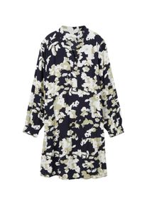 Tom Tailor Damen Kleid mit Livaeco by Birla Cellulose™, grün, Blumenmuster, Gr. 40, viskose