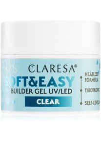 Claresa Soft&Easy Builder Gel gel basecoat voor Nagels Tint Clear 12 g