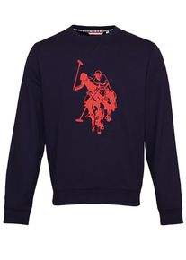U.S. Polo Assn. Heren Sweatshirt navy / rood XXXL