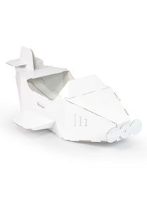 FOLDZILLA Kostüm Flugzeug weiß zum Bemalen/Bekleben