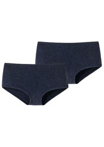 Schiesser Sportunterhose Damen blau Größe S Unifarben
