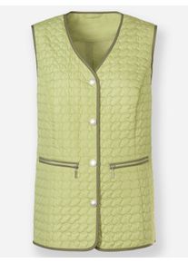 Dames Bodywarmer met ritszakken in lindegroen ,maat 38, WITT, 100% Polyester