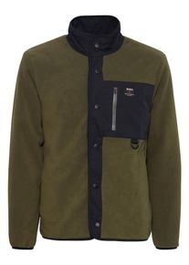 INDICODE JEANS Heren Fleece jas 'Majsol' marine / olijfgroen S