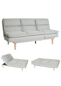 Schlafsofa HWC-M79, Gästebett Schlafcouch Couch Sofa, Schlaffunktion Liegefläche 180x110cm ~ Stoff/Textil mint-grau